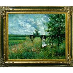  Claude Monet   Walking Near Argenteuil Hand Painted Framed 