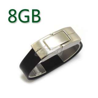 New 8GB Black Bracelet Leather USB 2.0 Flash Drive 8 GB  
