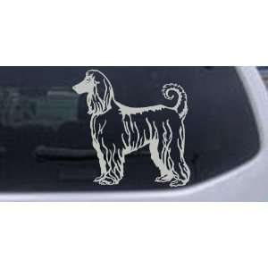Silver 14in X 14.0in    Afghan Hound Animals Car Window Wall Laptop 