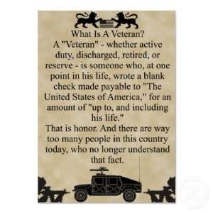  What is a veteran? Print