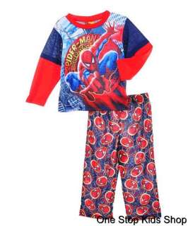 SPIDERMAN Boys 2T 3T 4T Pjs Set PAJAMAS Shirt Pants  