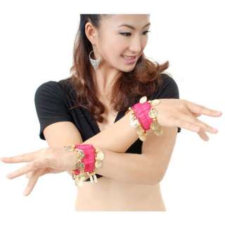   Dancing Wear Wrist Ankle Arm Cuffs Bracelets Match Hip Scarf Wrap