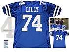 Bob Lilly SIGNED Blue Jersey   JSA WPP   Dallas Cowboys   HOF 80 
