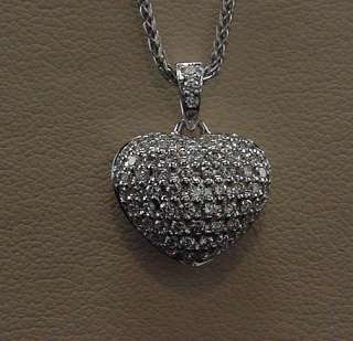 MAGICAL DESIGNER 18K PAVE VS G DIAMOND HEART NECKLACE  