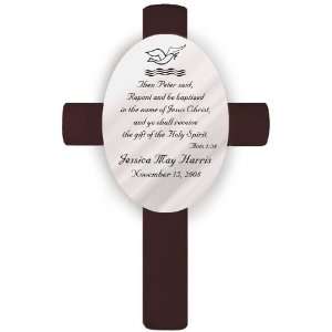  Personalized Baptism Cross   Acts 238 Baby