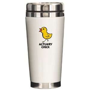  Actuary Chick Actuary Ceramic Travel Mug by  