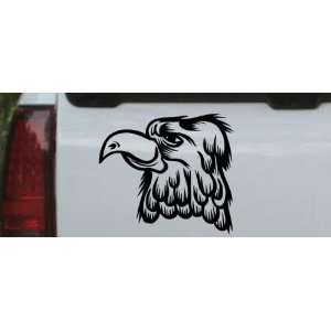 Black 16in X 17.6in    Cartoon Eagle Head Animals Car Window Wall 