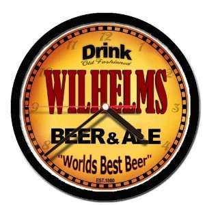  WILHELMS beer and ale cerveza wall clock 