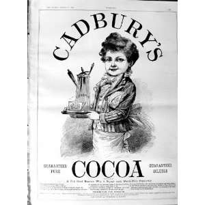  1887 Advertisement Cadburys Cocoa Drinking Chocolate