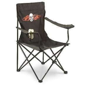  2 Deluxe Camp Chairs Skull