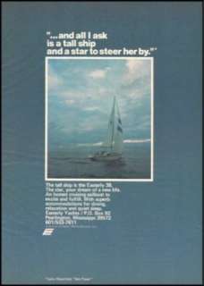   magazine print advertisement for the Easterly 38 cruising sailboat