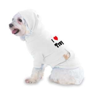  Trey Hooded T Shirt for Dog or Cat X Small (XS) White