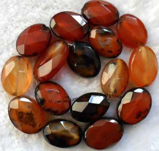 18x25mm Beautiful Agate Oval Faceted Loose Beads 15  
