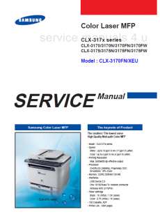 Samsung CLX 3170 CLX 3175 Service & Repair Manual PDF  