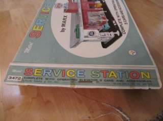 Vintage Marx Tin Service Station Playset  