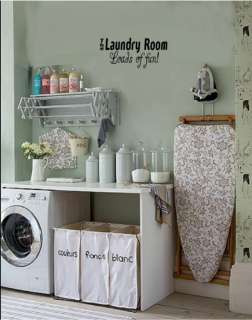Laundry Room Wall Words Letters Stickers Decal  