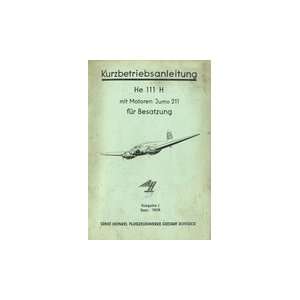  Heinkel He 111 H Aircraft Operating Instructions Manual 
