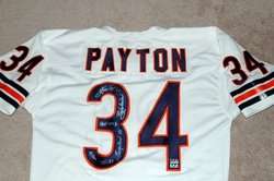 WALTER PAYTON AUTO 5 INSCR STAT JERSEY WP HOLO/WP COA  