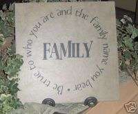 Vinyl lettering word wall decor Family circle LDS craft  