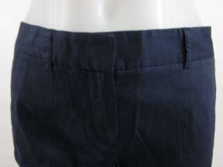 THEORY Blue Linen Cropped Bermuda Shorts Capris Sz 2  