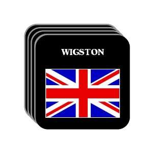  UK, England   WIGSTON Set of 4 Mini Mousepad Coasters 