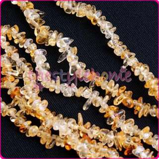 5mm Natural Citrine Chips Gemstone Loose Beads 35Inch  