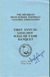 Bo Schembechler Woody Hayes AUTOGRAPHED Signed Program Wow A Rarity 