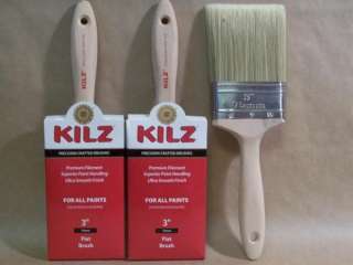 KILZ 3 Flat Paint Brush 700780 Lot of 3 NIB CLOSEOUT  