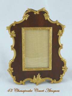ANTIQUE FRENCH GILT ORMOLU & WOOD PICTURE FRAME EMPIRE  