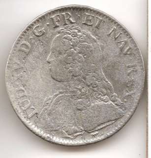 France 1 ecu 0.900 Silver coin 1730 A Ludovic XV VF  