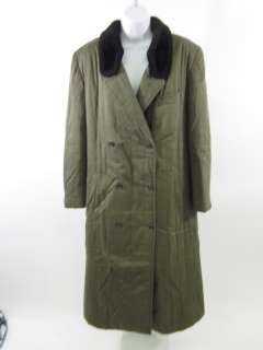 KENZO Mens Olive Green Double Breasted Trench Coat 42  