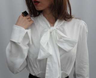 BN Vivienne Westwood White Bow Tie Cotton Shirt Blouse UK12 14/ IT46 