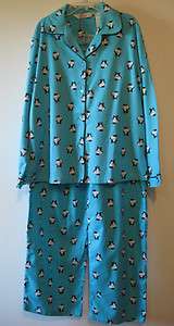 Cat Pajamas Womens Size S M L XL Winter Flannel Kitty Cat Pjs FREE US 