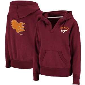  Virginia Tech Hokies Ladies Maroon Balance Slub V Neck 