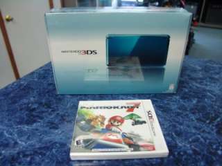   3DS Aqua Blue System w/MarioKart 7 Game New NIB 45496719227  
