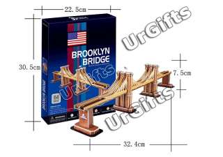Paper 3D Puzzle Model New York Brooklyn Bridge NIB  