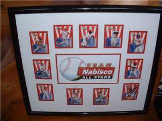 RARE 2000 TEAM NABISCO ALL STARS matted/framed display w/11 autos 