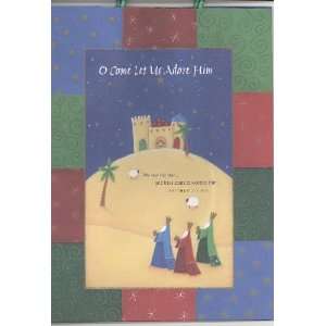  O Come Let Us Adore Him Christmas Gift Bag with Scripture 
