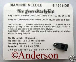 ORTOFON STYLUS NEEDLE FOR LM10 LM15 LM 10 LM 15 New  