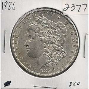  1886 Morgan Silver Dollar in 2x2 Holder #2377 Everything 