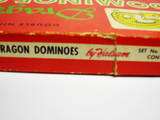 Vintage 1950s 1960s Halsam Dragon 920 dominoes double nine (9) wood 