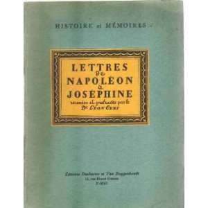  Lettres de napoleon à josephine Cerf Leon Books