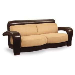  677 Light Brown/Espresso Leather Sofa (Color #201 18/CP001 