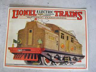 Modern 1992 Tin Sign Lionel Electric Trains with 1927 Locomotive 