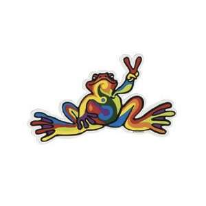  Peace Frogs   Retro   window Sticker / Decal Everything 