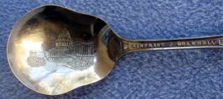 Ornate Silverplate Souvenir Spoon Washington, D.C  