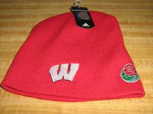 Wisconsin Badgers Rose Bowl Beanie Winter Hat (Red)  