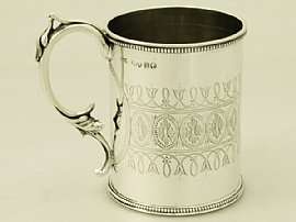 Sterling Silver Christening Mug   Antique Victorian  