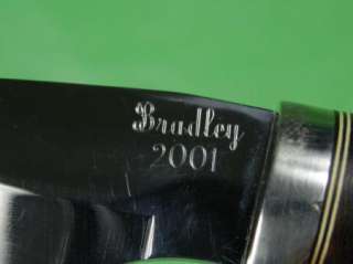 US 2001 Custom Made BRADLEY Hunting Knife  