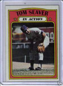 1972 TOPPS CARD #446 TOM SEAVER IN ACTION N.Y. METS  